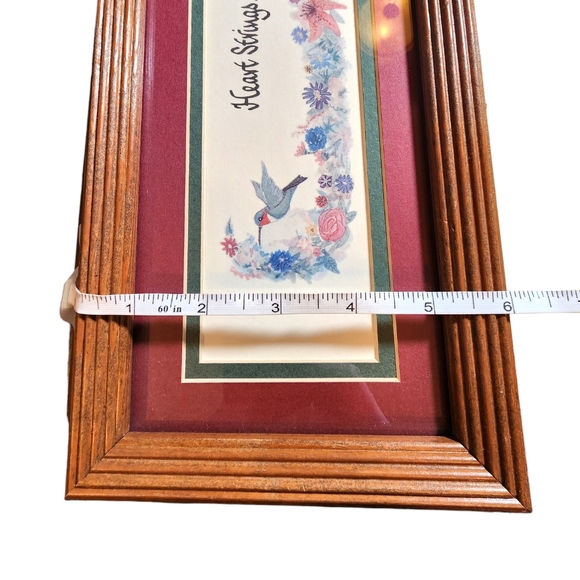 Vintage 1994 Artist D. Sweet "Heart Strings" Matted & Framed Print 16"X6"X0.75" - Picture 10 of 11